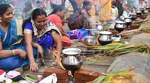 A good time to place the Pongal pot is during Puja