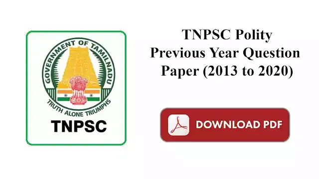 TNPSC Polity Previous Year Question Paper (2013 to 2020)