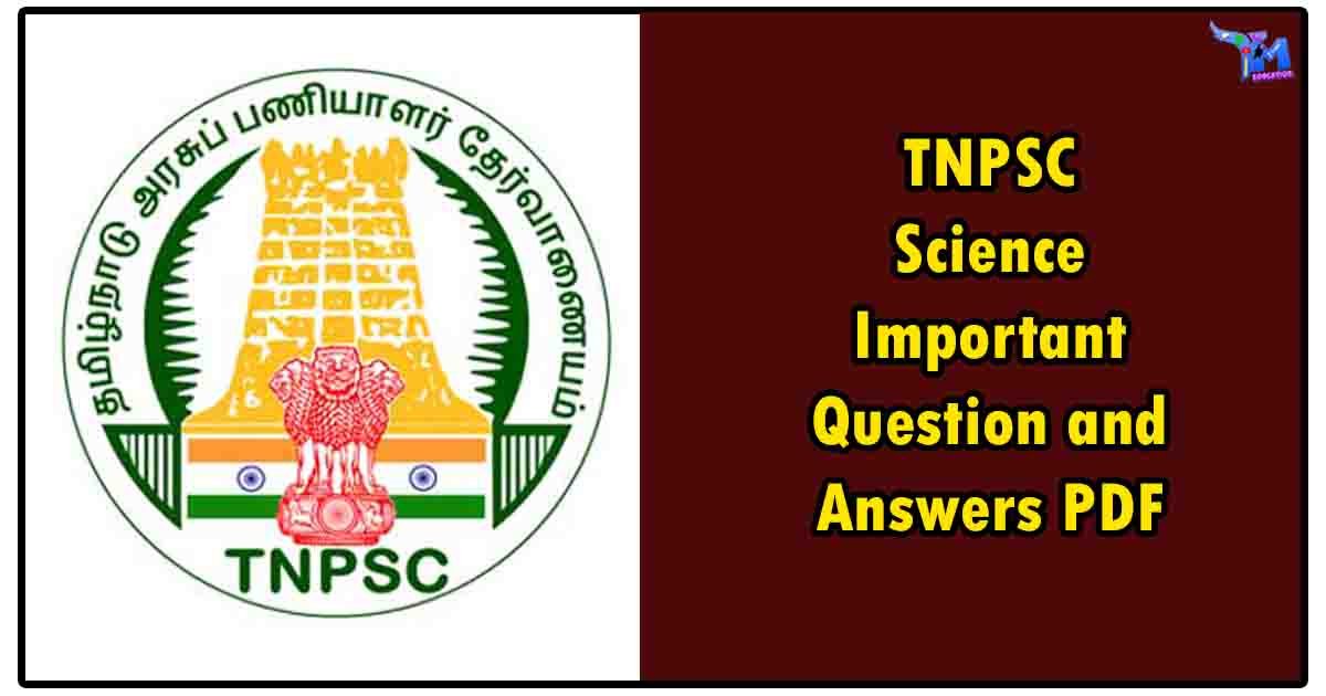 TNPSC Science Important Question and Answers PDF