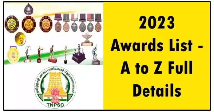 2023 Awards List - A to Z Full Details