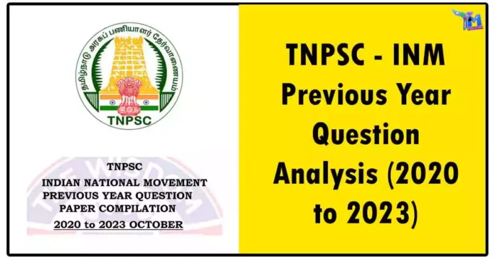 TNPSC - INM Previous Year Question Analysis (2020 to 2023)