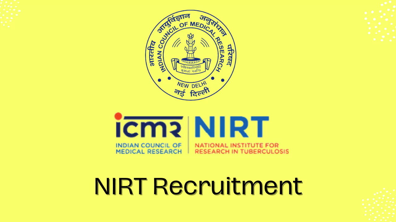 ICMR - National Institute for Research in Tuberculosis Project Technical Support, Project Data Entry Operator Grade B, Senior Project Assistant, Project Driver Cum Mechanic, Project Multi-Tasking Staff பணிகளுக்கு காலியிடங்கள்