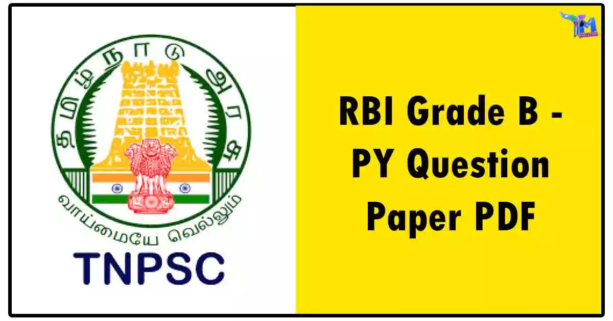 RBI Grade B - PY Question Paper PDF