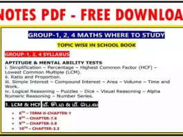 TNPSC Group 1, 2, 4 MATHS Where to Study PDF